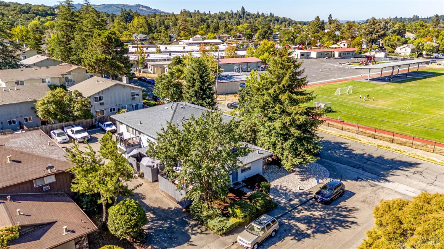 5020 Roma Street Santa Rosa, CA 95409 - Photo 3 of 29 an aerial view of residential houses with outdoor space