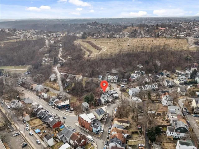 a view of city and ocean