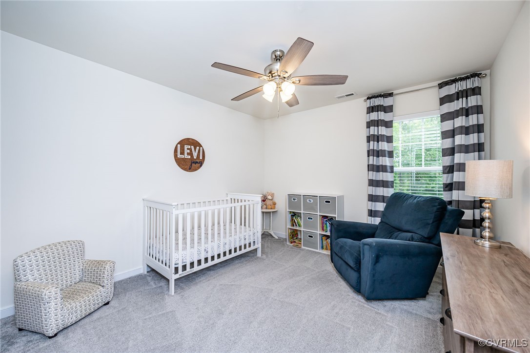 8006 Bole Hat Road Chesterfield, VA 23832 - Photo 33 of 47 Bedroom with carpet flooring, a ceiling fan, baseb