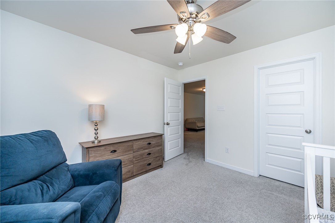8006 Bole Hat Road Chesterfield, VA 23832 - Photo 34 of 47 Living area featuring light colored carpet, ceilin