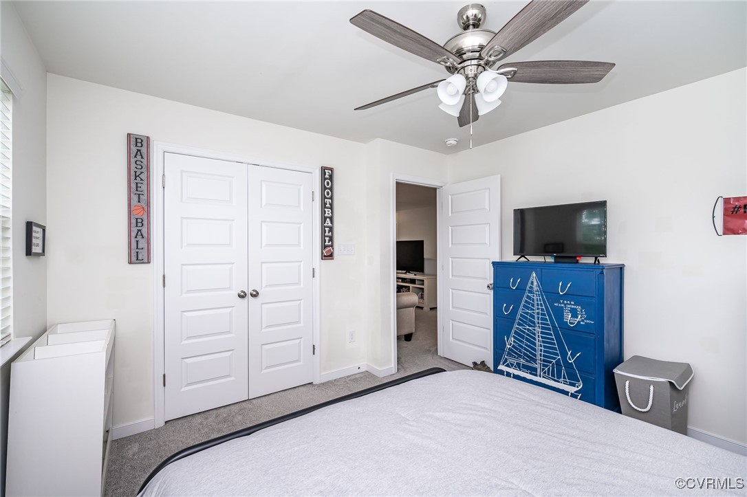 8006 Bole Hat Road Chesterfield, VA 23832 - Photo 36 of 47 Bedroom with carpet floors, baseboards, a closet,