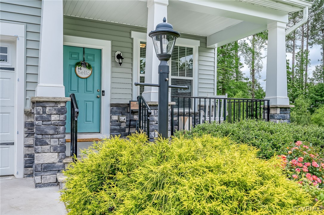 8006 Bole Hat Road Chesterfield, VA 23832 - Photo 7 of 47 Doorway to property with a porch and stone siding