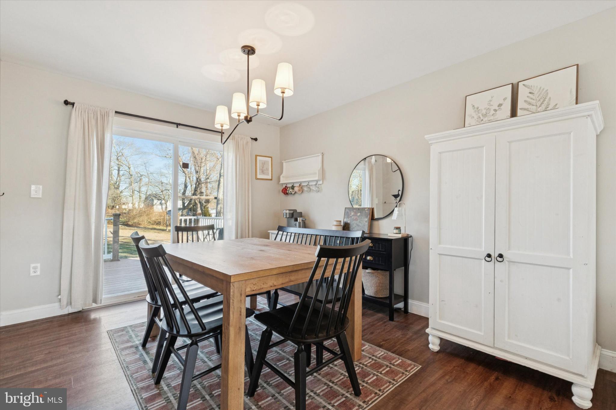 Usable dining space with outdoor views.