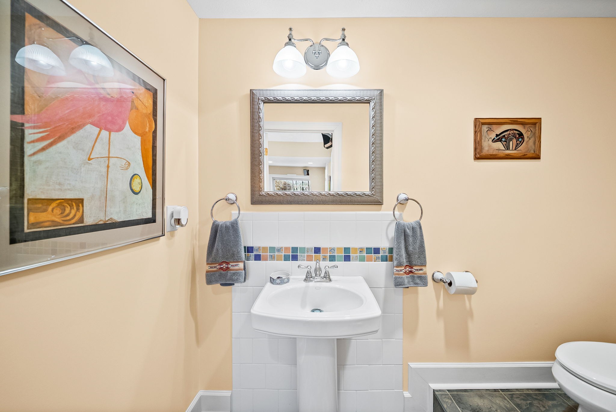 2419 Williams Hollow Road McEwen, TN 37101 - Photo 50 of 85 a bathroom with a sink mirror and toilet