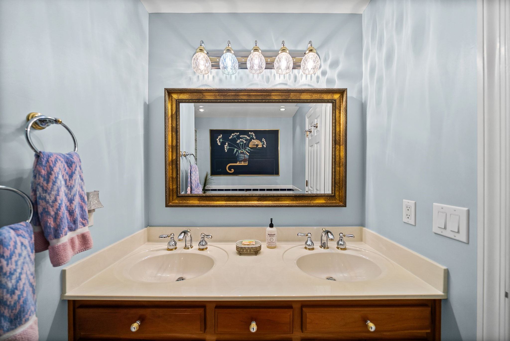 2419 Williams Hollow Road McEwen, TN 37101 - Photo 65 of 85 a bathroom with a sink and a mirror
