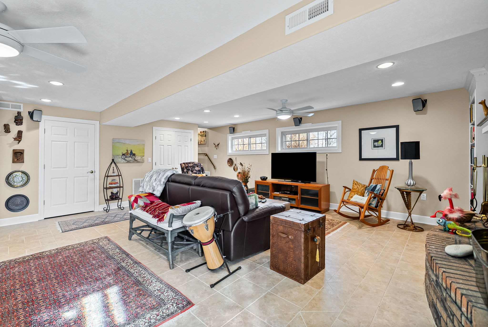 2419 Williams Hollow Road McEwen, TN 37101 - Photo 68 of 85 a living room with furniture and a flat screen tv