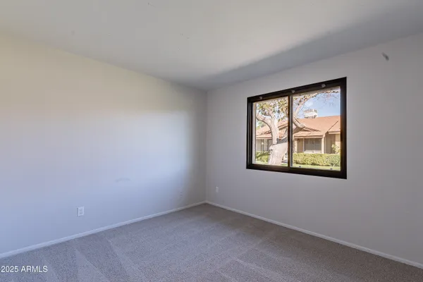 an empty room with a window