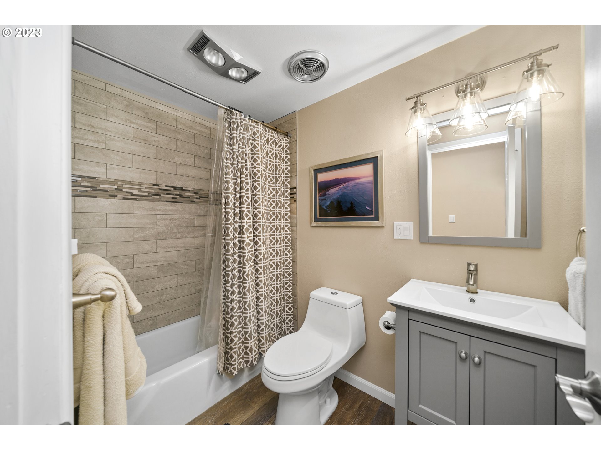 37185 Indian Gap Road Nehalem, OR 97131 - Photo 22 of 33 a bathroom with a sink vanity mirror and toilet
