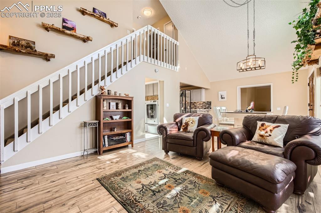 46 Barr Lake Circle Divide, CO 80814 - Photo 7 of 47 a living room with furniture and a book shelf