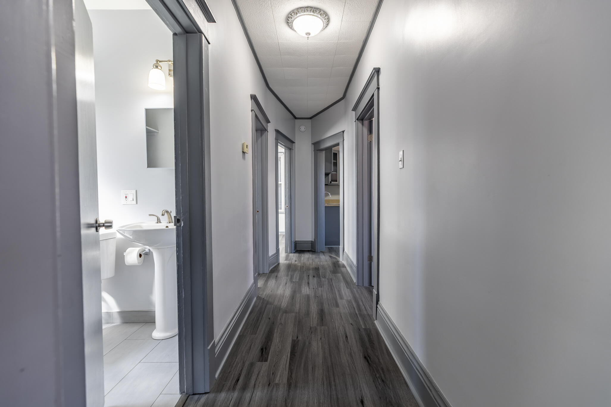 23 Mason Street Hammond, IN 46320 - Photo 35 of 62 a view of a hallway with wooden floor and entryway