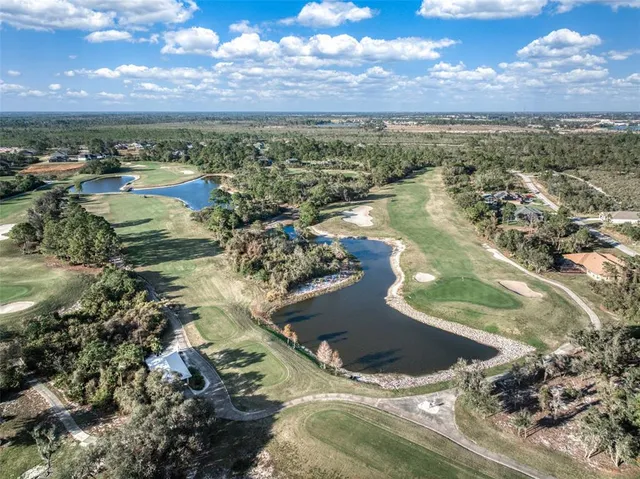 a view of a garden with trees in the background