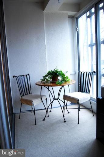 1311 Delaware Avenue Southwest, Unit S147 Washington, DC 20024 - Photo 5 of 18 a balcony with chairs and a potted plant