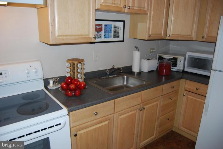 1311 Delaware Avenue Southwest, Unit S147 Washington, DC 20024 - Photo 8 of 18 a kitchen with sink a microwave and cabinets