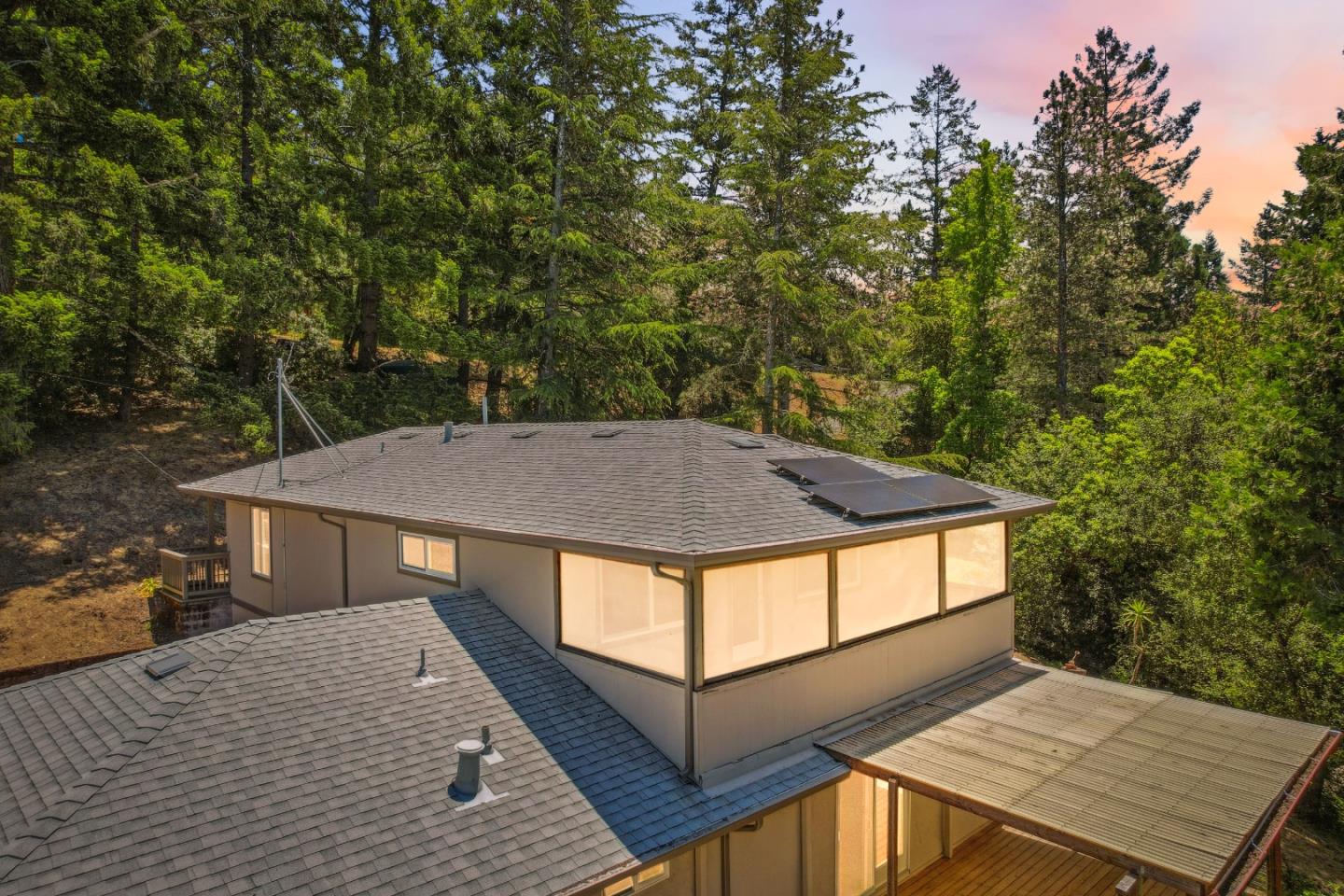 24895 Skyland Road Los Gatos, CA 95033 - Photo 97 of 113 a view of a roof deck with wooden floor and fence