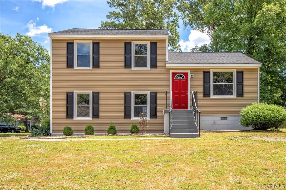 a front view of house having yard