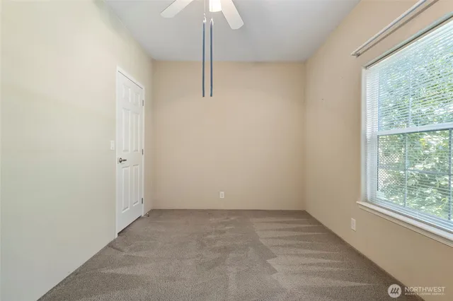 an empty room with a window