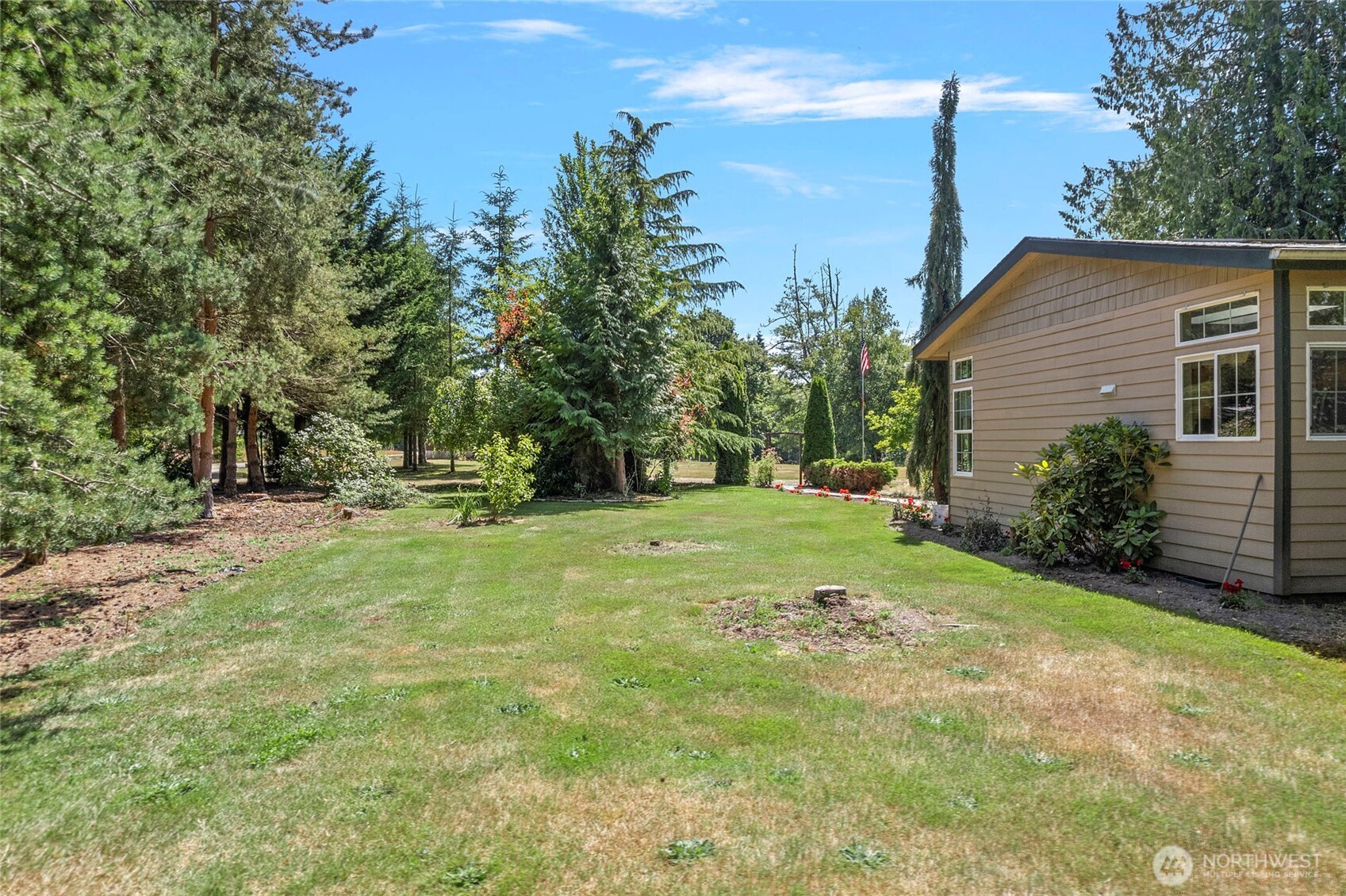 6948 Howell Lane Sedro-Woolley, WA 98284 - Photo 33 of 40 a view of a backyard with large trees
