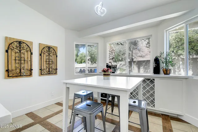 a view of a hallway with workspace