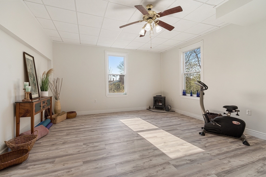 303 Nahant Road Nahant, MA 01908 - Photo 27 of 41 a view of a livingroom with a window and a ceiling fan