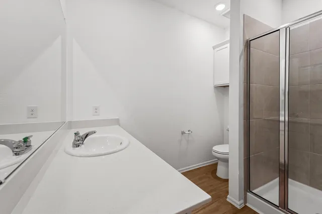 a bathroom with a sink and a toilet