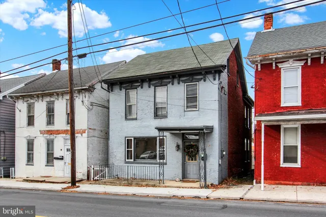 a front view of a house