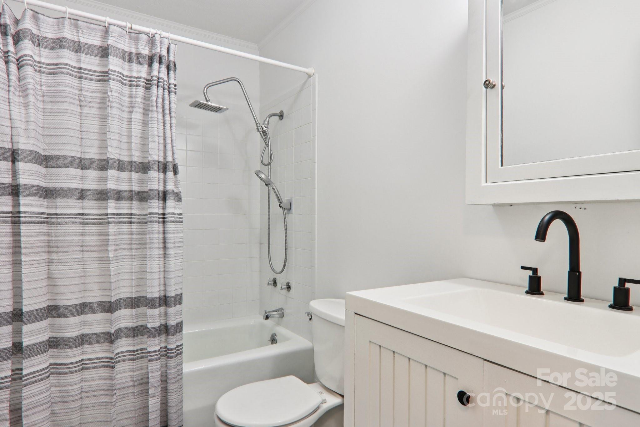 591 Blue Ridge Road Black Mountain, NC 28711 - Photo 13 of 32 a bathroom with a sink toilet and shower