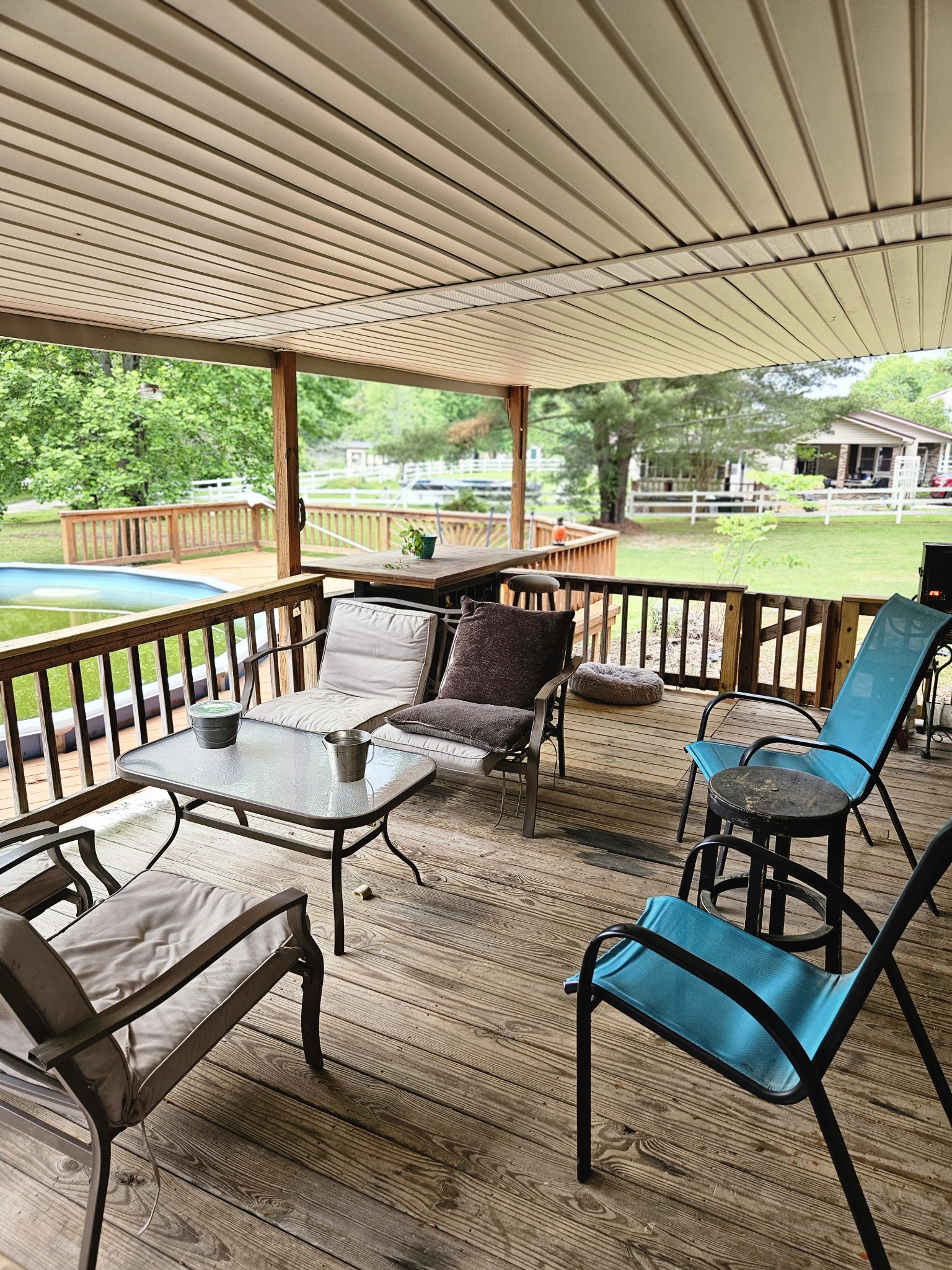 189 Sunset View Estill Springs, TN 37330 - Photo 22 of 22 a roof deck with a table and chairs
