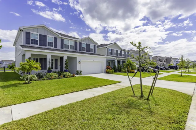 a house view with a garden space