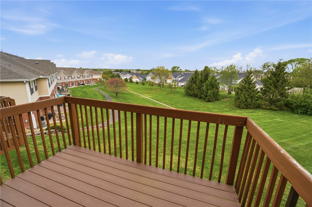 4324 Straight Arrow Road Dayton, OH 45430 - Photo 5 of 40 This charming outdoor deck overlooks a serene green space and residential neighborhood.