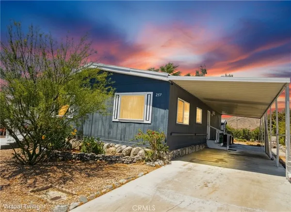 a view of a house with a patio
