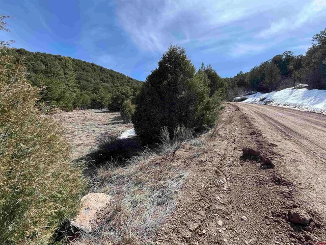 a view of a road with mountain view