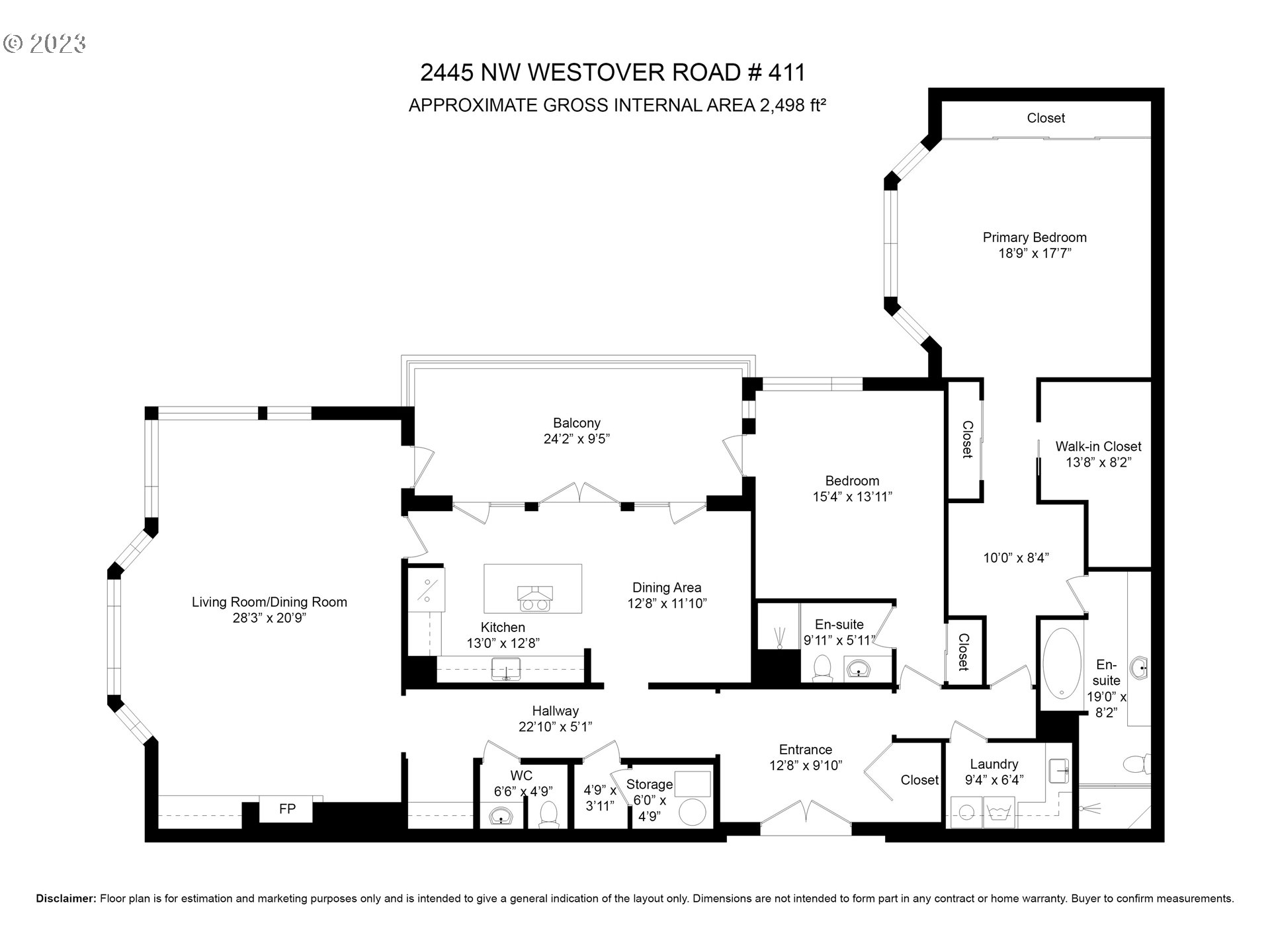 2445 Northwest Westover Road, Unit 411 Portland, OR 97210 - Photo 38 of 38 a picture of a floor plan