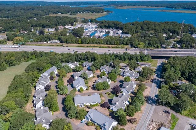 an aerial view of residential house with outdoor space