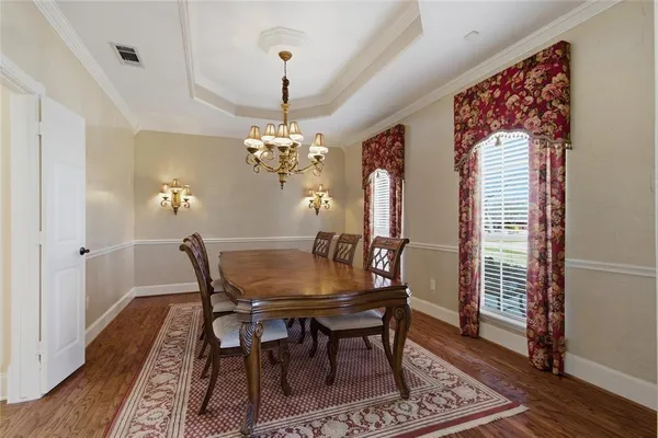 a large room with windows