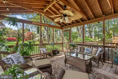a building outdoor space with patio furniture
