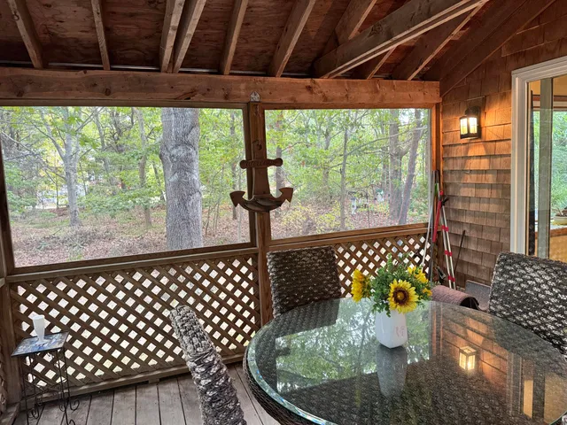 a outdoor space with furniture