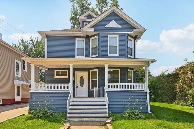 a front view of a house