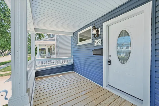 a view of a door of the house