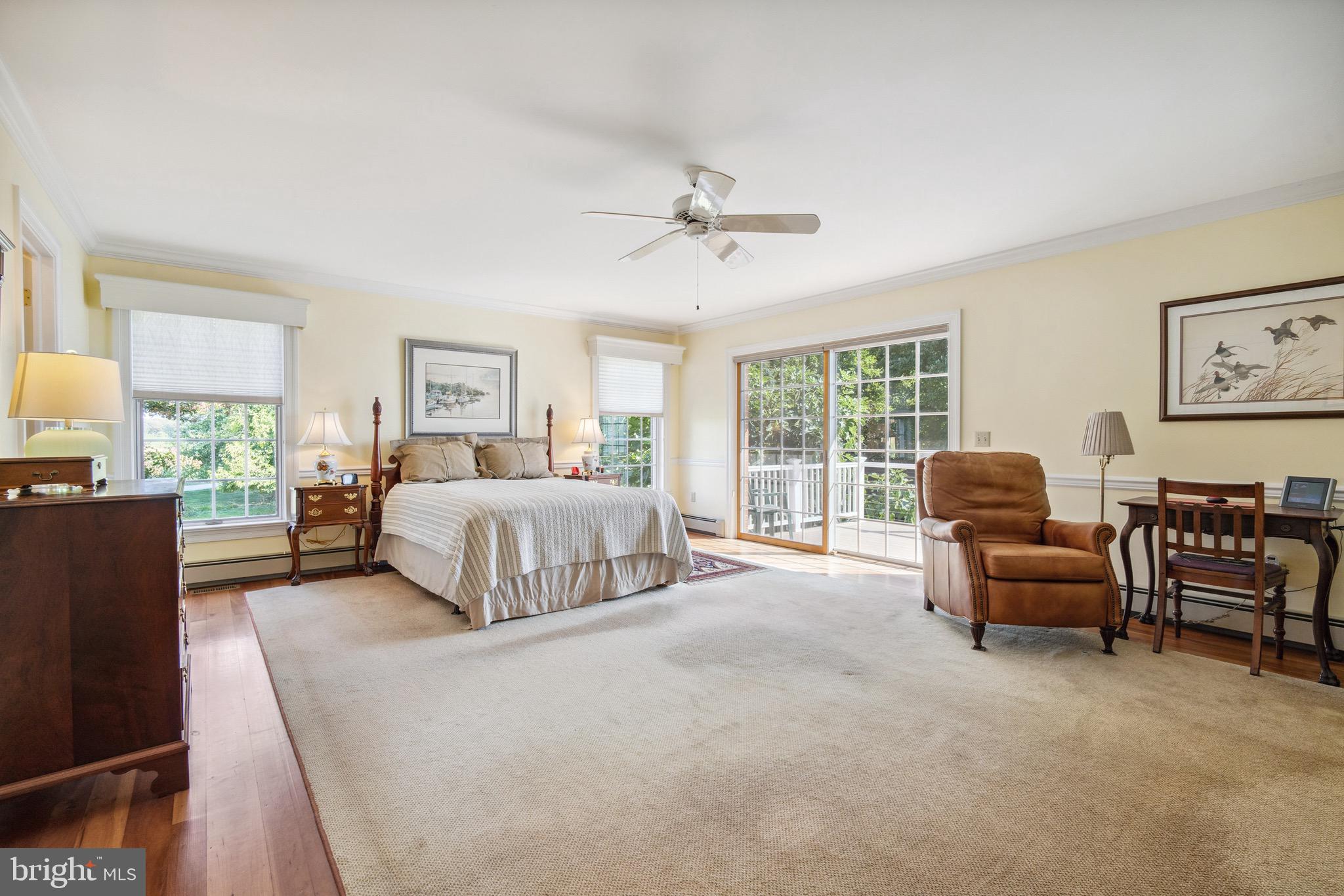 4742 Huntingfield Road Rock Hall, MD 21661 - Photo 12 of 42 Primary bedroom with slider access to deck