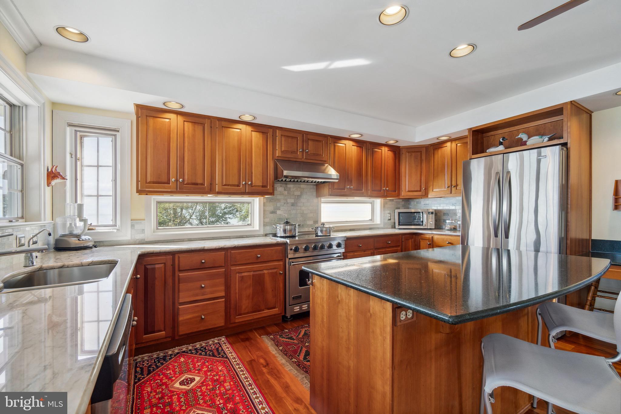 4742 Huntingfield Road Rock Hall, MD 21661 - Photo 6 of 42 Modern kitchen with island and bay views