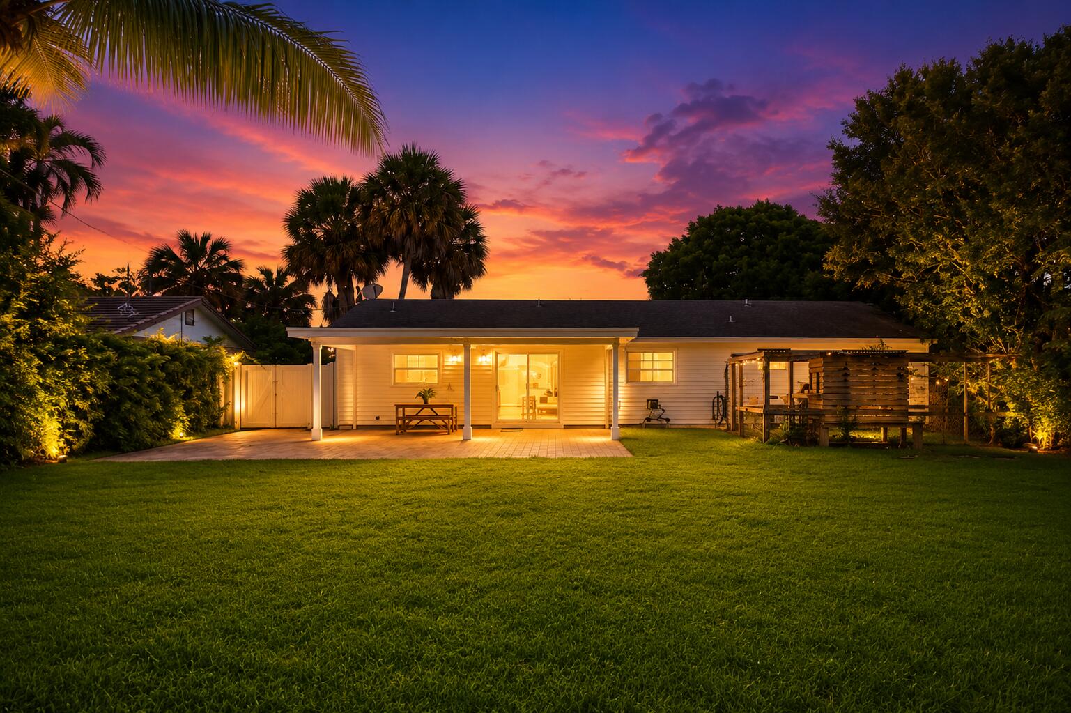 583 Northwest 12th Terrace Boca Raton, FL 33486 - Photo 2 of 31 Backyard Day to Dusk