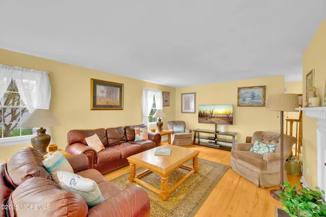 a living room with furniture and a couch