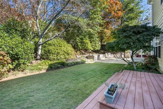 a view of yard with green space