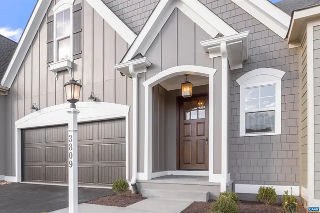 a front view of a house with entrance