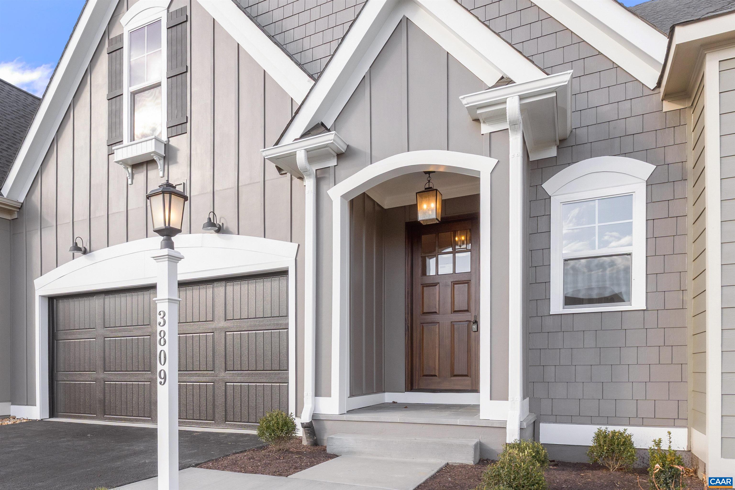 a front view of a house with entrance