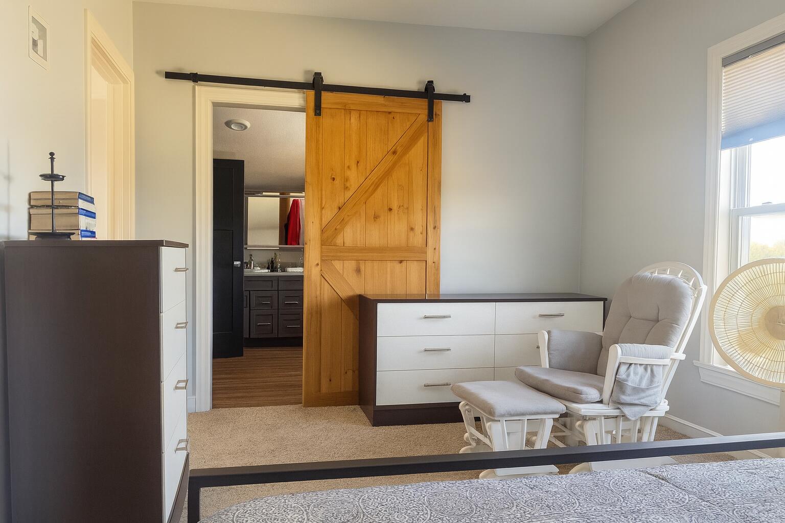 1006 Adolph Road Union City, MI 49094 - Photo 12 of 21 Bright Upstairs Bedroom with Barn Door