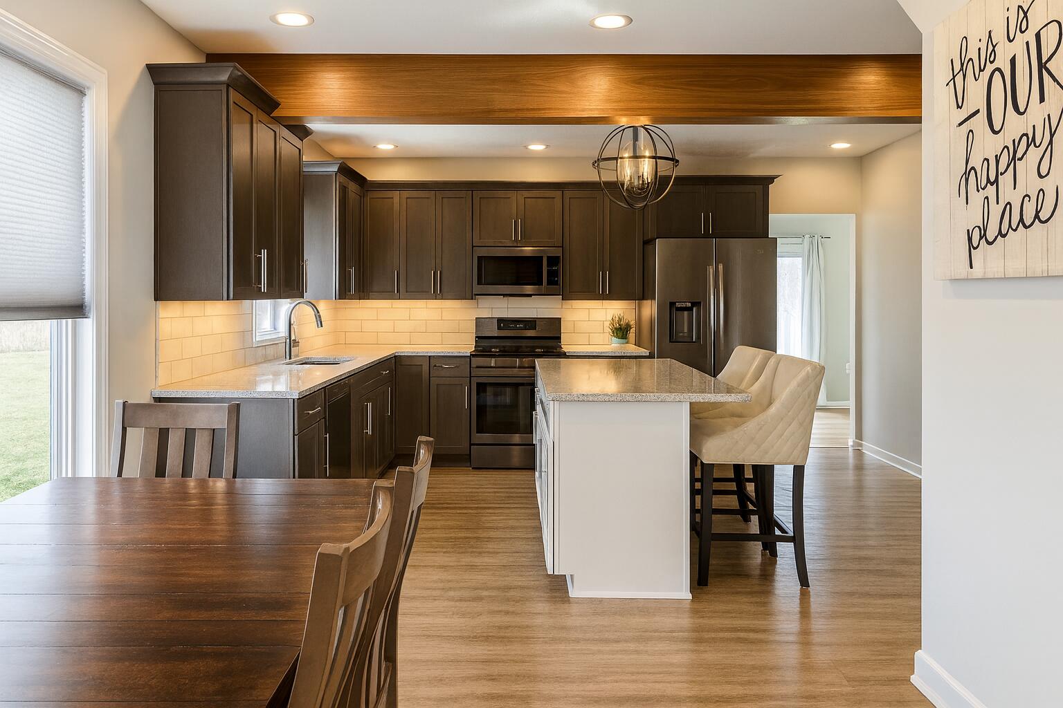 1006 Adolph Road Union City, MI 49094 - Photo 4 of 21 Modern Kitchen with Island Seating