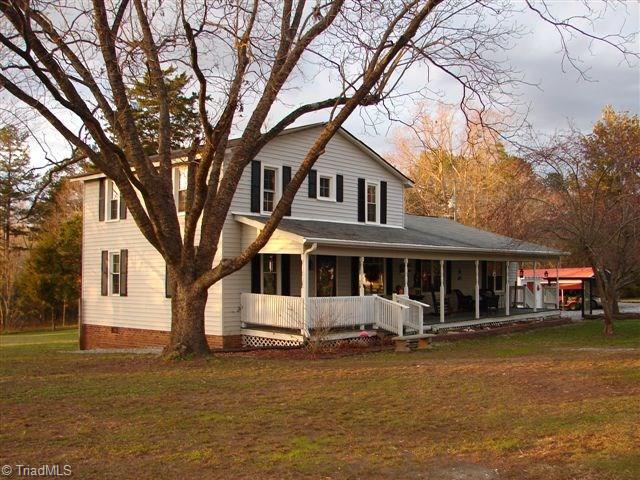 4904 Reeder Road Asheboro, NC 27205 - Photo 2 of 30 Front View with large pecan tree to the left.