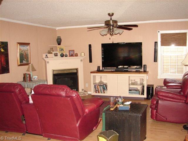 4904 Reeder Road Asheboro, NC 27205 - Photo 18 of 30 Large Open Living Room with gas logs