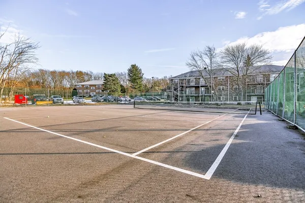 a view of a park with slide